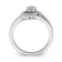 Rhodium Over 10K White Gold Lab Grown Diamond Cluster Engagement Ring 0.201ctw