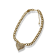 AB Crystal Gold Tone Center Heart Pendant Necklace.