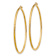 14k Yellow Gold 1 15/16" Satin and Diamond-Cut Round Tube Hoop Earrings