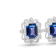 Rectangular Octagonal Tanzanite and CZ Rhodium Over Sterling Silver
Earrings, 4.13ctw