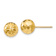 14k Yellow Gold 9mm Diamond-Cut Mirror Ball Stud Earrings