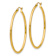 14k Yellow Gold Polished 1 9/16" Tube Hoop Earrings