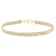 Italian Multi-Row Rope Bracelet In Solid 14K Yellow Gold 5.6mm