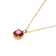 Lab Created Ruby And Diamond Simulant 18k Yellow Gold Over Silver July
Birthstone Pendant 4.42ctw