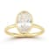 Rachel Zoe Oval CZ Solitaire Ring in 14K Gold Over Sterling Silver