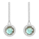 6mm Round Labradorite 1/3 ctw Diamond Rhodium Over Sterling Silver Halo
Dangle Earrings