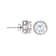 CZ Stud Earrings In Sterling Silver