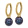 14K Yellow Gold 7-8mm Black and White Freshwater Cultured Pearl
Removable Dangle Hoop Earrings