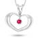0.06ct Ruby Heart Pendant in 14k White Gold
