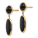 14k Yellow Gold Onyx Oval Dangle Earrings