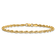 14k Yellow Gold 3mm Rope Link Bracelet, 8 Inches