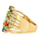 Multi-Gemstone Multi-Row Band Ring In 18K Gold Over Sterling Silver 1.93ctw