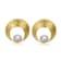 Freshwater Pearl Stud Earrings In 14K Gold Over Sterling Silver