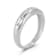 Sterling Statements Rhodium Over Sterling Silver 3 Stone CZ Dome Ring