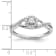 Rhodium Over 14K White Gold Lab Grown Diamond Complete Halo Engagement
Ring 0.282ctw