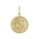 Virgo Zodiac Medallion Pendant In Solid 14K Yellow Gold