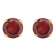 5mm Round Garnet 10k Yellow Gold Stud Earrings