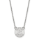 Rhodium Over Sterling Silver MLB LogoArt Oakland Athletics Pendant Necklace