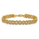14K Yellow Gold Diamond-cut Braided Rope Chain Bracelet