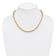 14K Yellow Gold Polished Fancy Round Link Necklace