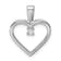 Rhodium Over 14k White Gold Diamond Heart Pendant