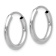 Rhodium Over 14k White Gold 5/8" Polished Endless Hoop Earrings