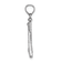Rhodium Over 14k White Gold Polished and Textured Open-Back Bats and
Baseball Pendant