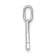 14K White Gold Diamond Letter L Initial Pendant