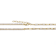 CZ Half Tennis Half Link Necklace In 14K Gold Over Brass