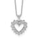 Rhodium Over 14k White Gold Lab Grown Diamond VS/SI GH, Heart Pendant Necklace