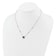 Rhodium Over Sterling Silver Fancy Created Ruby and Cubic Zirconia Necklace
