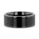 VULCAN Flat Black Tungsten Ring with Brushed Center & Polished Edges 8mm