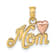 14K Two-tone MOM with Heart Pendant