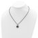 Sterling Silver Antiqued with 14K Accent Garnet Necklace