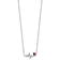 Rhodium Over Sterling Silver Lab Created Ruby and Cubic Zirconia
Heartbeat Necklace