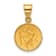 14k Yellow Gold Polished and Satin St. Christopher Medal Pendant