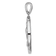Rhodium Over Sterling Silver Blue Lab Created Opal Dolphins Pendant