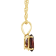 8x6mm Oval Garnet 14k Yellow Gold Pendant With Chain