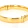 Polished Hinged Bangle Bracelet In 18K Gold Over Bronze