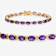 Purple Amethyst 14K Yellow Gold Over Sterling Silver Oval Tennis
Bracelet 7.98ctw