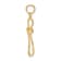 14k Yellow Gold 3D Polished Twisted Cross Pendant