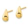 14K Yellow Gold Polished Teardrop Stud Earrings