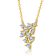 CZ Statement Pendant Necklace In 14K Gold Over Sterling Silver