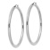 Rhodium Over 14k White Gold 2 9/16" Polished Tube Hoop Earrings