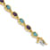 14k Yellow Gold and 14k White Gold Oval Gemstone Amethyst and Blue Topaz Bracelet
