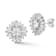 Sterling Statements Rhodium Over Sterling Silver CZ Cluster Studs