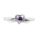 Sterling Silver Stackable Expressions Amethyst Heart Ring 0.06ctw