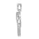 Rhodium Over 14k White Gold Diamond Entwined Hearts Pendant