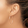 14k Rose Gold 1 3/4" Polished Tube Hoop Earrings