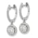 Rhodium Over 14K White Gold Lab Grown Diamond Hinged Hoop Earrings